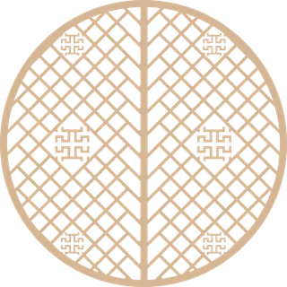 简约风中式传统图案窗花贴画镂空窗户瓷砖PNG免扣图片素材 (20)