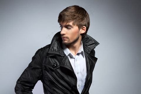 穿夹克的帅哥图片