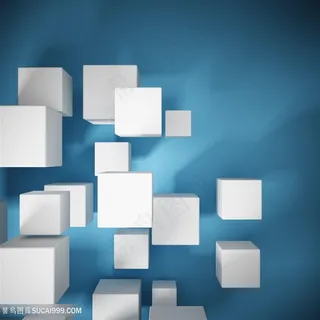 方块立体空间背景图