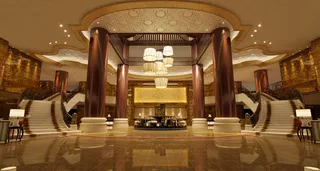 现代古典的售楼处大厅效果图