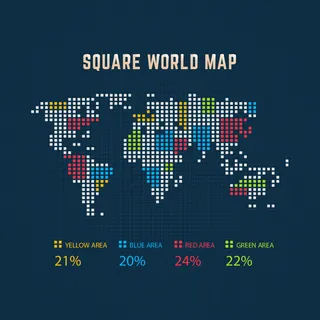 新版世界地图矢量世界地图电子版CDR高清印刷AI素材模板