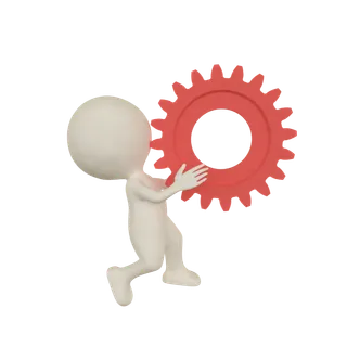 3D商务小人合作火柴人办公白领团队小黑人元素PNG设计素材模板