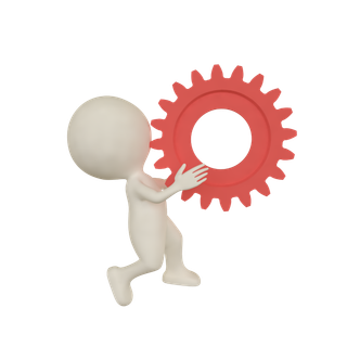 3D商务小人合作火柴人办公白领团队小黑人元素PNG设计素材模板