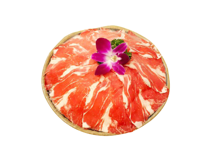 精品牛上脑   牛肉 火锅 摆盘 带花 免扣素材