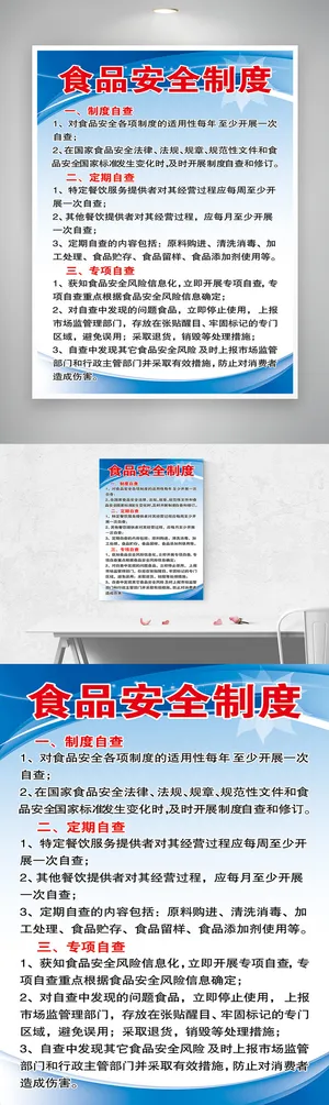 简约食品安全宣传展板图片