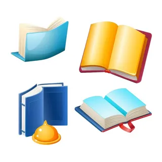 彩色书本矢量元素