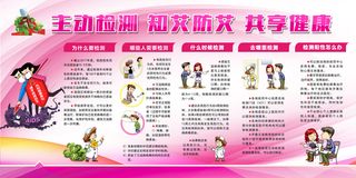 主动检测知艾防艾共享健康宣传栏