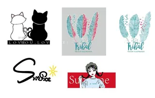 卡通北欧简约装饰画图片