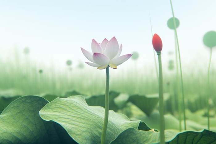 简约清新莲花背景(1344x896)