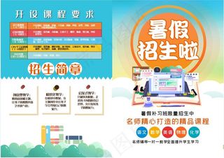 暑假招生海报