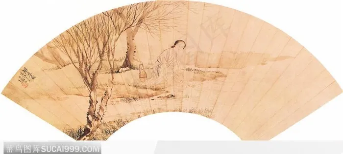 扇形人物画
