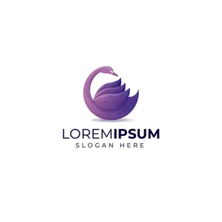 动物形象几何图形状鸟类狗狗渐变LOGO标志ai矢量源文件设计素材