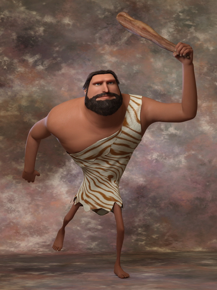 石器时代原始人卡通图片