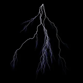 绚丽的夜空闪电