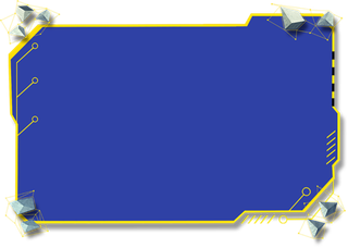 蓝色电路卡通线条展板科技kv主视觉