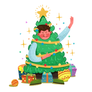 圣诞节平安夜冬季双旦设计圣诞装饰海报元素