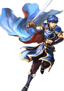 蓝色剑客素材人物简笔