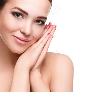 完美肌肤的美女图