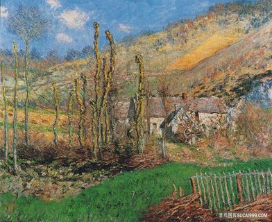 法莱河谷冬季景观风景画油画