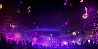 音乐会狂欢炫紫色背景