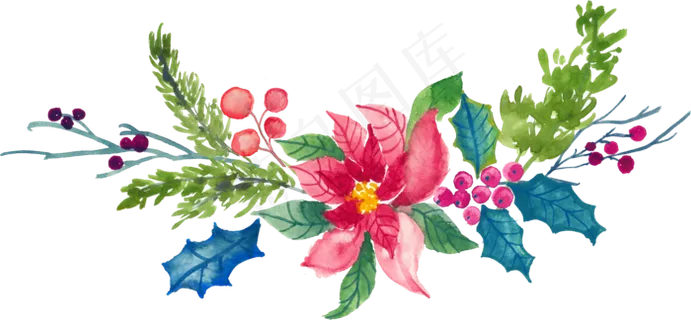 冬季圣诞节花卉果花圈植物免抠海报PNG素材 冬季圣诞节花卉果花圈植物免抠海报PNG素材
