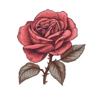 情人节520玫瑰花手绘插画免抠