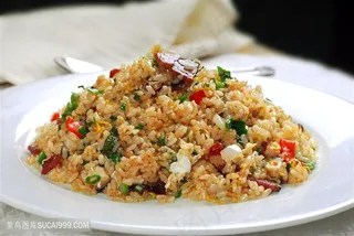 中华美食炒饭扬州炒饭实拍摄影图中华美食