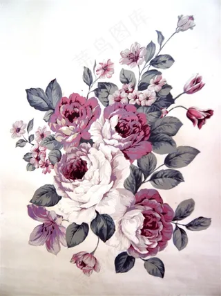手绘花卉印花图案