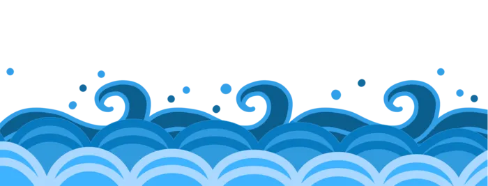 浪花 蓝色  免抠