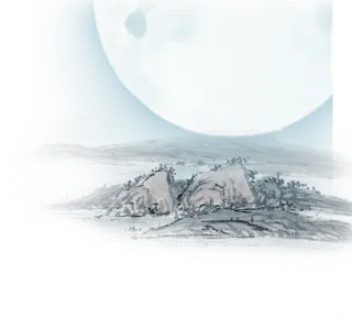 山水画素材中国风水墨画素材元素中国画