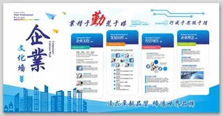 大气企业文化墙展板