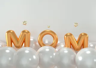 粉色气球母亲节素材