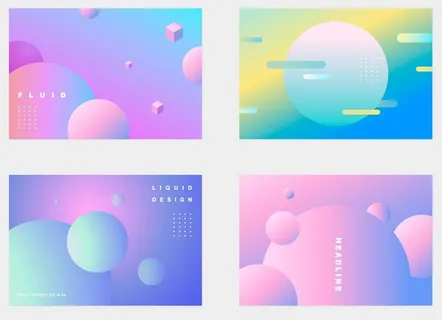 渐变抽象图形矢量素材