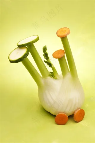 蔬菜形状组合摄影高清图片