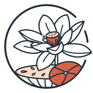 夏至荷花图标元素