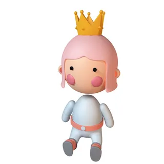 职业人物购物玩偶手办立体办公场景卡通小人元素PNG设计素材模板