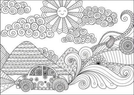 儿童卡通手绘线稿