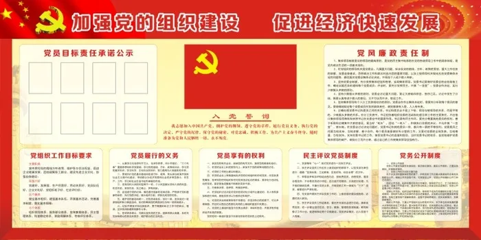 党建宣传栏cdr矢量模版下载