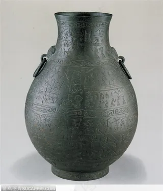 中华传统工艺-人花纹的花瓶