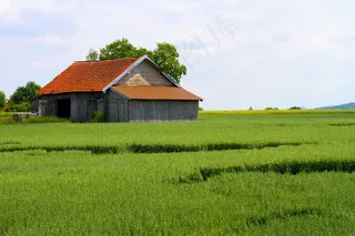田园小木屋图片