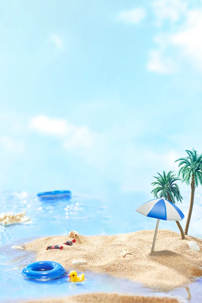 夏季游泳池背景