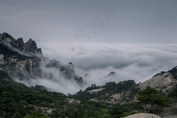 安徽黄山云海风景素材