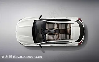 梅赛德斯-奔驰汽车俯视图素材