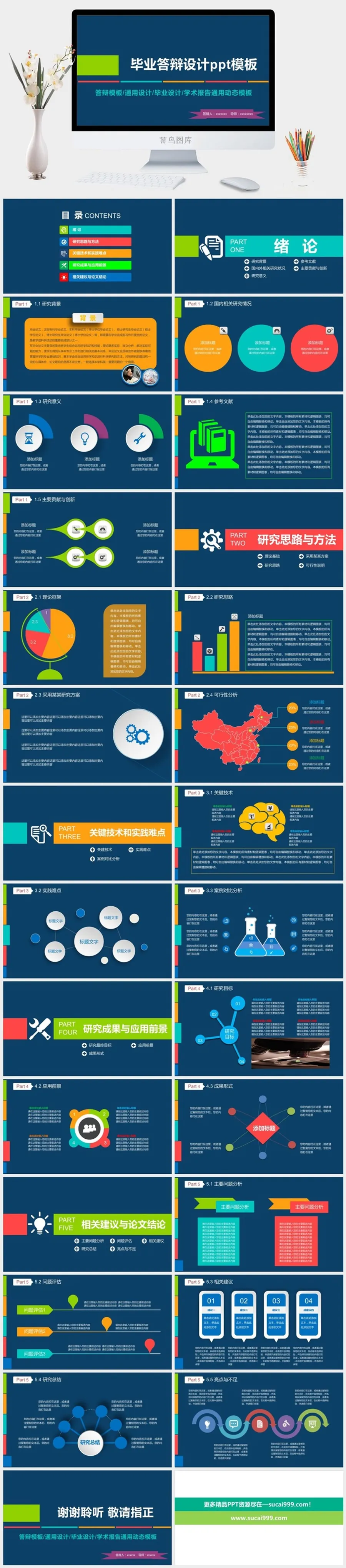 毕业答辩设计PPT模板