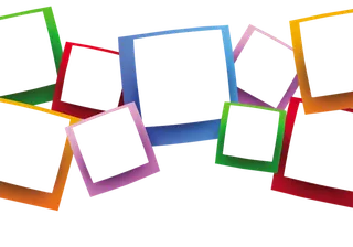 方形相片框卡通彩色少儿兴趣班.