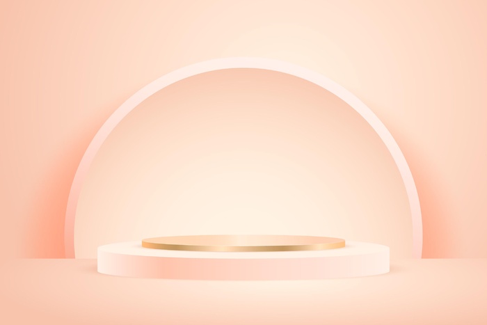 粉色电商产品展示台