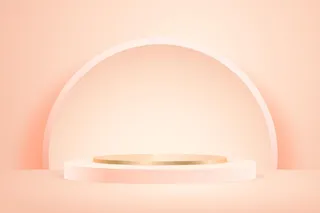 粉色电商产品展示台