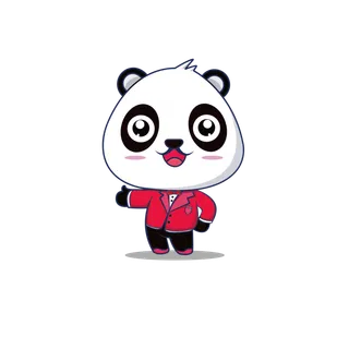 矢量熊猫卡通图案