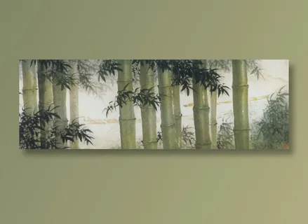 水墨画竹林图片素材