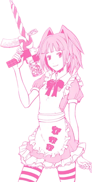 粉色女孩素材简笔卡通